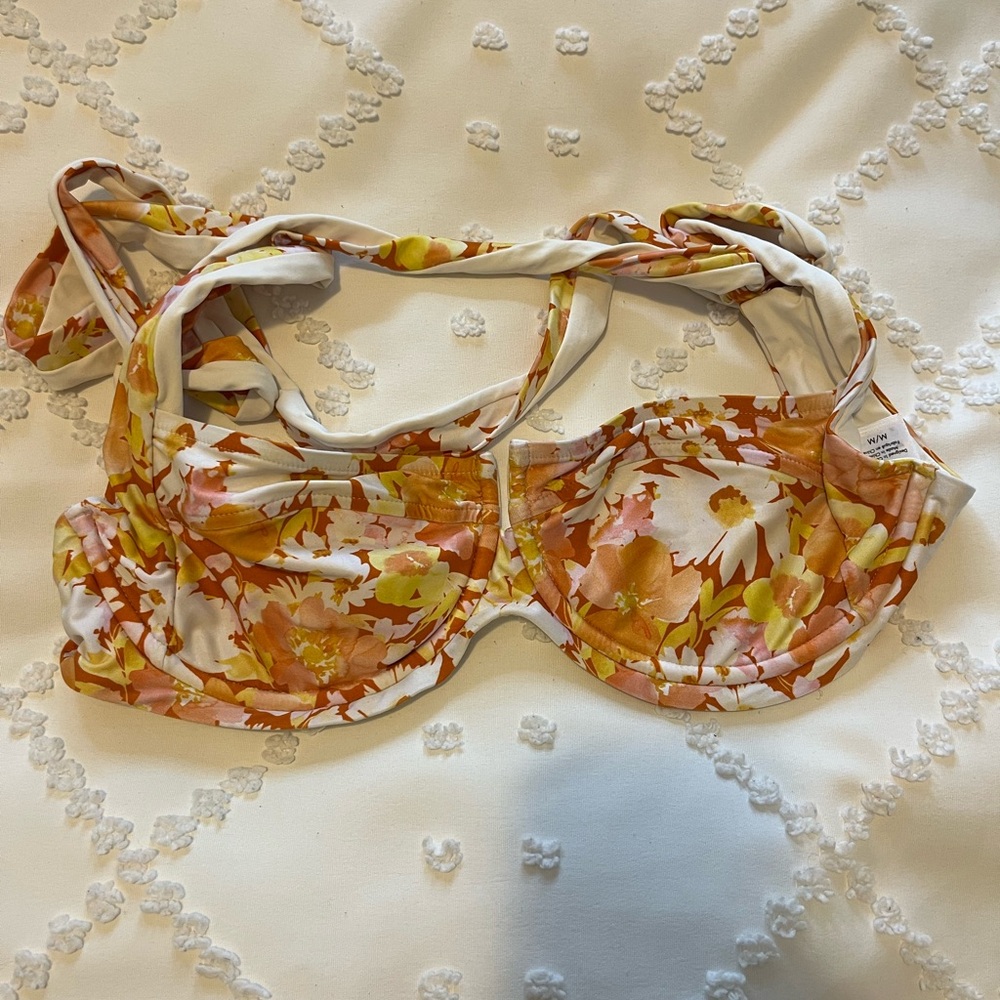 Lspace floral bikini top